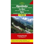   Alpok térkép, Alpok autós térkép, Alpok országai térkép 1:800 000  Freytag térkép AK 2703