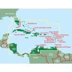   Karib-tenger hajóútvonalai, Karib térkép Antigua, Barbados, Dominikai Köztársaság, Grenada, 1:2 500 000  Freytag térkép AK 161