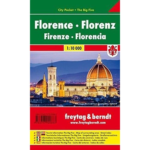 Firenze térkép 1:10 000  Freytag  pocket, Firenze zsebtérkép