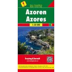   Azori-szigetek térkép, 1:50 000 Freytag, Azori térkép AK 9304
