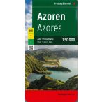   Azori-szigetek térkép, 1:50 000 Freytag, Azori térkép, Azori autós térkép + szabadidő