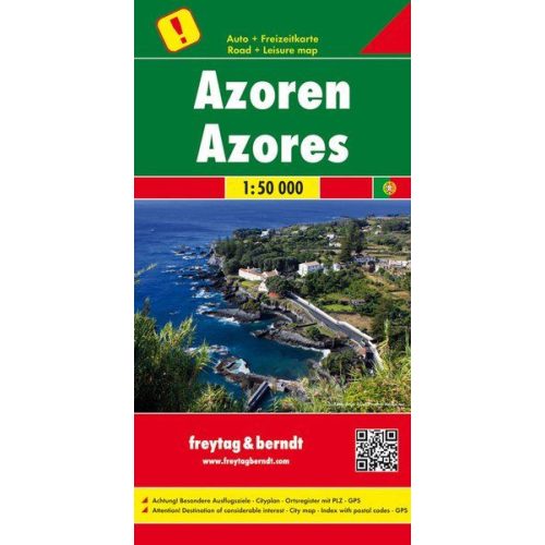 Azori-szigetek térkép, 1:50 000 Freytag, Azori térkép AK 9304
