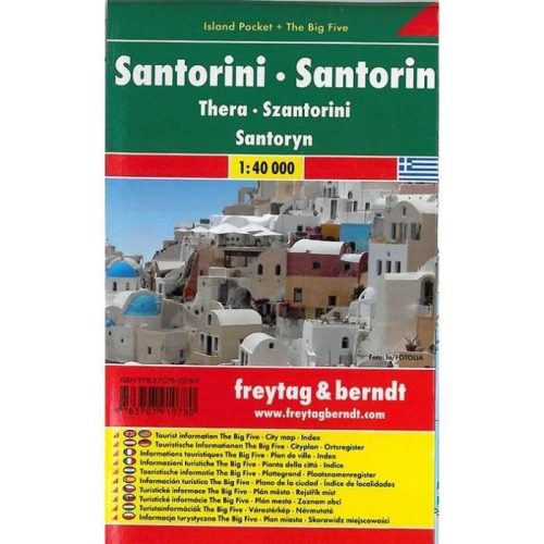 Santorini Island térkép Freytag 1:40 000 Pocket Szantorini térkép