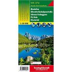   WK 374 Montafon, Silvretta Hochalpenstraße, Schruns Tschagguns, Piz Buin, Klostertal turistatérkép 1:50 000