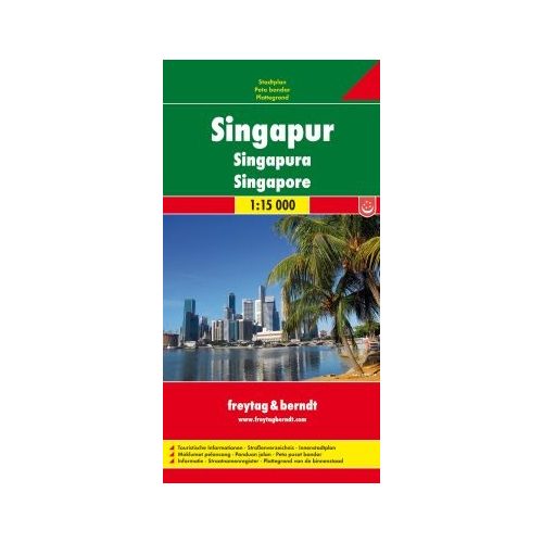 Singapore Szingapur térkép Freytag 1:15 000  
