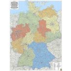   Németország falitérkép, Németország közigazgatása fémléces, műanyaghengerben, 1:700 000  Freytag 