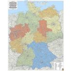   Németország falitérkép, Németország közigazgatása, műanyaghengerben, 1:700 000  96x128cm Freytag 1 OKD P