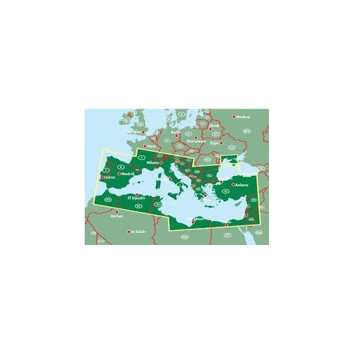 Földközi-tenger hajóútvonalai térkép Freytag AK 2007