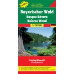   Bajor-erdő térkép, Bayerischer Wald, Top 10 tipp, 1:150 000 Freytag térkép DEU 13