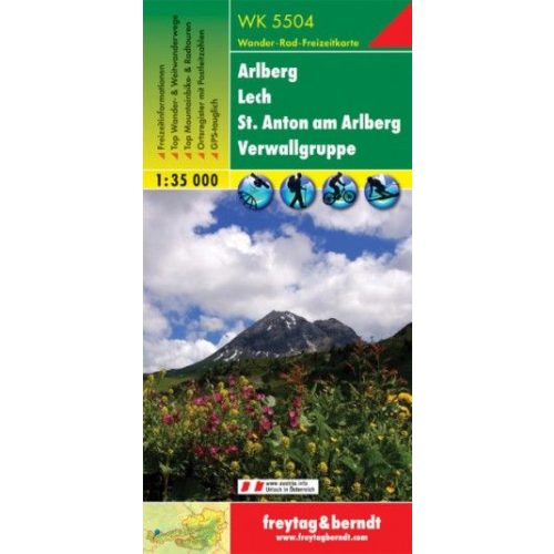 WK 5504 Arlberg, Lech, St. Anton, Verwallgruppe turistatérkép 1:35 000