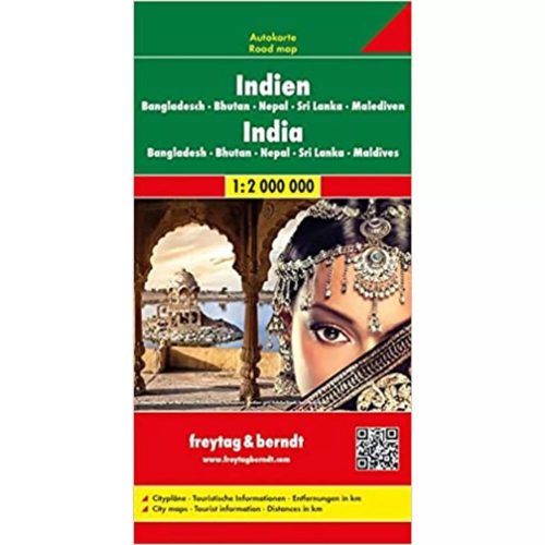 India  térkép - Nepál - Banglades - Srí Lanka - Bhután, 1:2 750 000  Freytag 