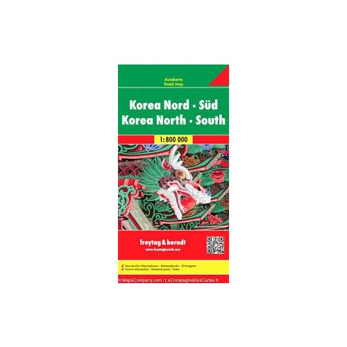 Korea térkép Freytag & Berndt 1:800 000  Korea-Dél térkép