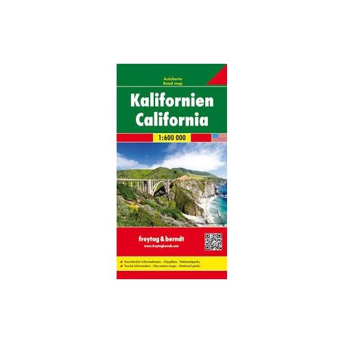 Kalifornia térkép, California térkép  1:600 000  Freytag  2017