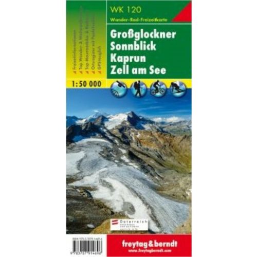 WK 120 Großglockner, Sonnblick,  Kaprun, Zell am See turistatérkép 1:50 000