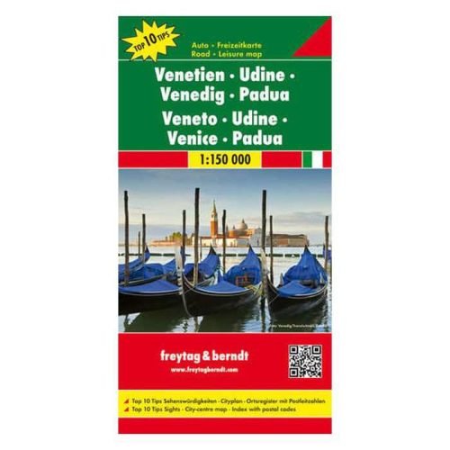 Veneto térkép, Udine, Velence, Padova térkép TOP 10 1:150 000  Freytag AK 0621