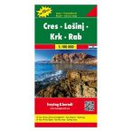   Cres autós térkép, Cres térkép-Lošinj-Krk-Rab hajózási térkép információkkal 1:100 000  Freytag