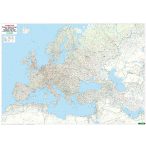    Európa vasúti térképe, Európa falitérkép  1:5 500 000  124 x 90 cm