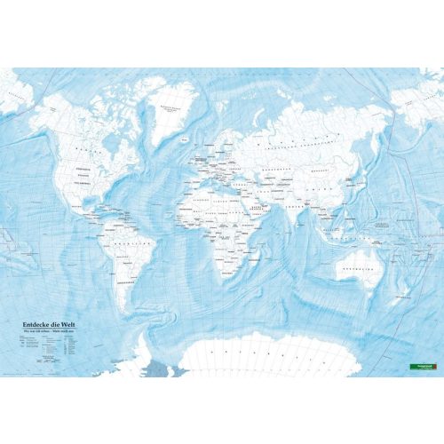  Világ országai falitérkép Freytag színező világtérkép, 1:40 000 000  100x70 cm világ országai vaktérkép