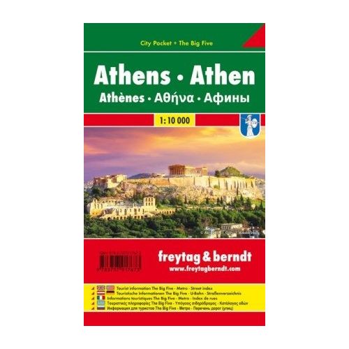 Athén térkép Freytag Pocket fóliás 1:10 000   2018