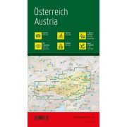  Ausztria autós atlasz Freytag & Berndt Ausztria kerékpáros atlasz 1:150 000 