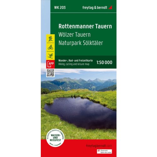 WK 203-23 Wölzer Tauern, Sölktal, Rottenmanner Tauern turistatérkép 1:50 000  2023.