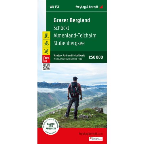 WK 131 Grazer Bergland turistatérkép, Schöckl, Almenland-Teichalm, Stubenbergsee 1:50 000