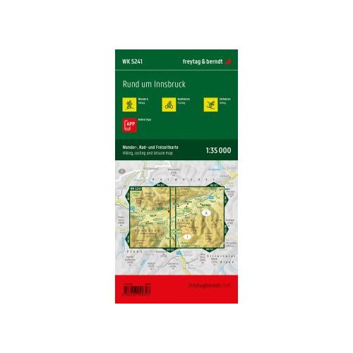 WK 5241 Rund um Innsbruck térkép, Innsbruck és környéke turistatérkép Freytag 1:35e 2024.
