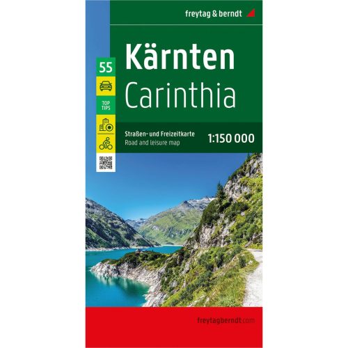 Karintia térkép, Top 10 Karintia autós térkép és kerékpáros  1:150 000  Freytag OE 55 
