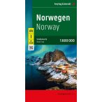   Norvégia térkép 1:600 000  Norvégia autótérkép Freytag 2022.