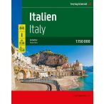   Olaszország autós atlasz Freytag 1:150 000 2023 Olaszország térkép, Olaszország atlasz