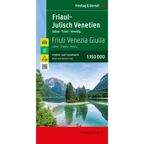 Friuli autós térkép Freytag Friaul-Julisch Venetien, Straßen- und Freizeitkarte 1:150 000 