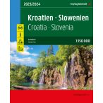   Horvátország atlasz - Szlovénia atlasz, térkép  Freytag  1:150 000 Horvátország autós atlasz 2023