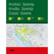 Horvátország atlasz - Szlovénia atlasz, térkép  Freytag  1:150 000 Horvátország autós atlasz 2023