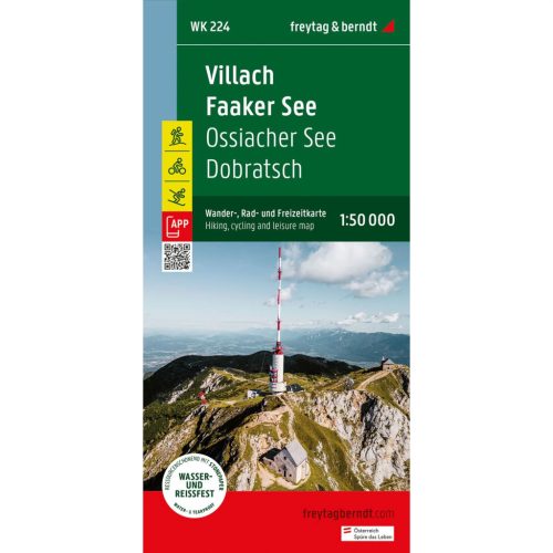 WK 224 Faaker See, Ossiacher See, Villach, Dreiländereck, Unteres Gailtal turistatérkép 1:50 000