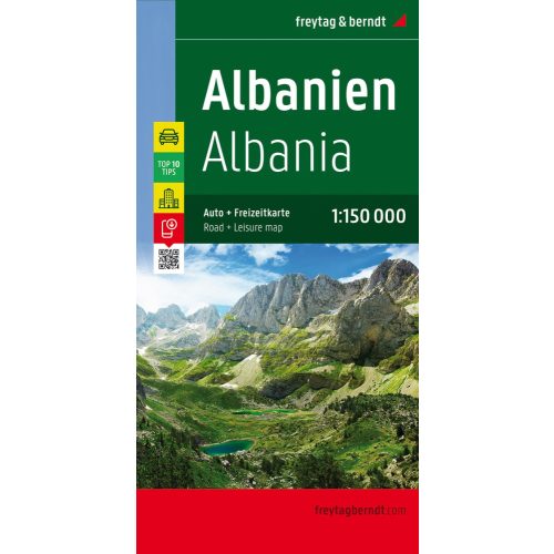 Albánia térkép , Albánia autós térkép 1:150 000 Freytag Top 10