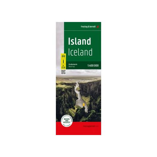 Izland autós térkép, Izland térkép Freytag puhaborítós 1:400 000  