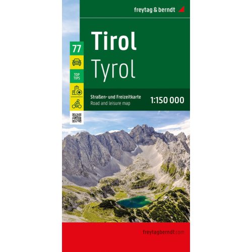 Tirol térkép  Top 10 tipp, 1:150 000  Freytag  2023