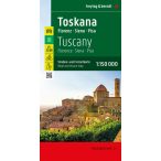   Toszkána térkép, Firenze térkép Top 10  1:150 000  Freytag Toszkána autós térkép Flirenze - Siena - Pisa  2023.