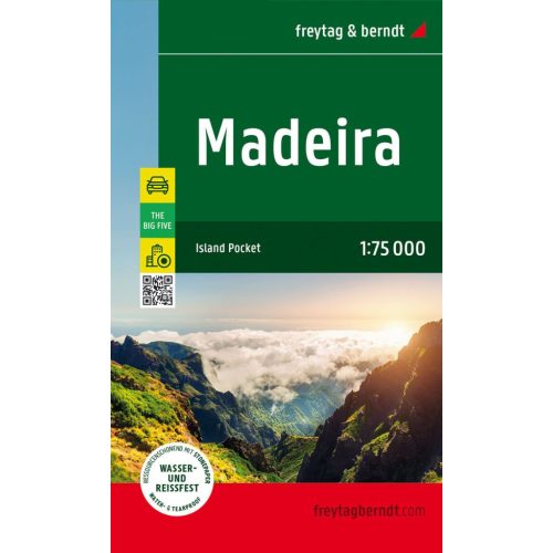 Madeira térkép Freytag pocket 1:75e, Madeira turistatérkép vízálló 2024.