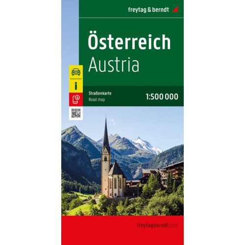  Ausztria térkép Freytag  1:500 000   Ausztria autótérkép 2024.