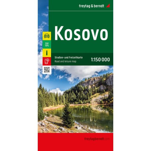 Koszovó térkép Koszovó autótérkép 1:150 000  Freytag (2024)