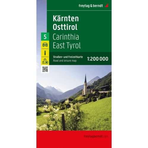 Ausztria 5 Karintia térkép, Kelet-Tirol térkép, 1:200 000 Freytag OE 5  2024.