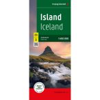   Izland autós térkép, Izland térkép Freytag, Izland autótérkép 1:400 000  2025.