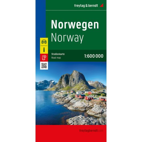 Norvégia térkép 1:600 000  Norvégia autótérkép Freytag 2025.