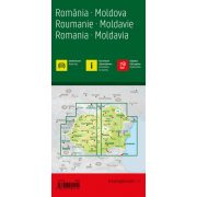 Románia térkép Románia autós térkép Freytag Moldova autótérkép 1:500e  2025.