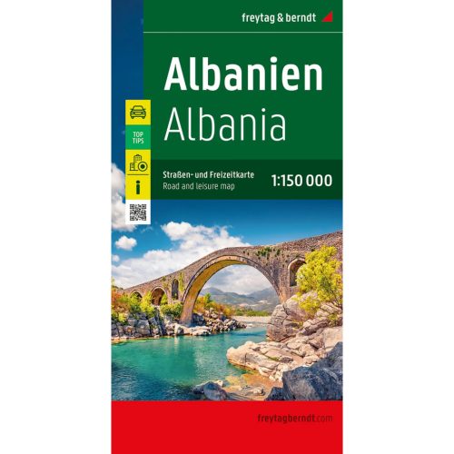 Albánia térkép , Albánia autós térkép 1:150 000 Freytag 2025.