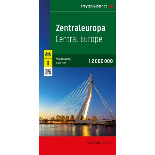 Közép-Európa térkép, Közép Európa autótérkép  1:2 000 000  Freytag   