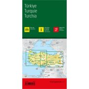 Törökország autós térkép Freytag 1:800e Törökország térkép Törökország autótérkép 2025.