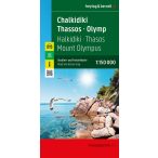  Halkidiki térkép, Chalkidiki-Thasos-Olympos autós térkép 1:150 000