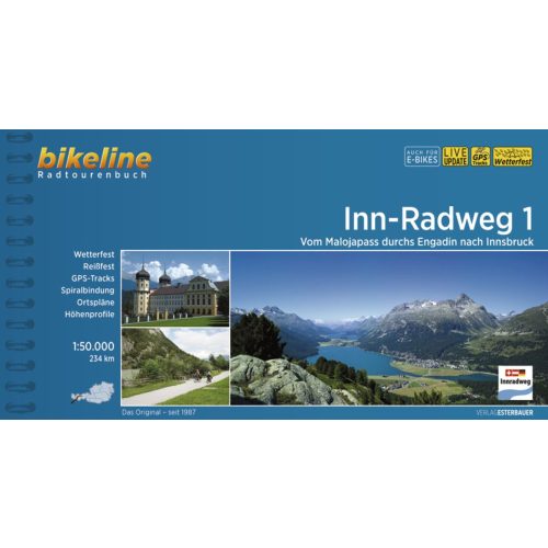 1. Inn Radweg kerékpáros atlasz Esterbauer 1:50 000  Inn kerékpáros térkép